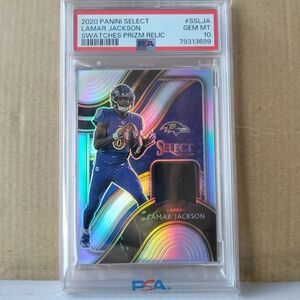 🏈🏆Lamar Jackson "Player-Worn Materials Black Patch - 35/99 Insert" Slab🏆🏈